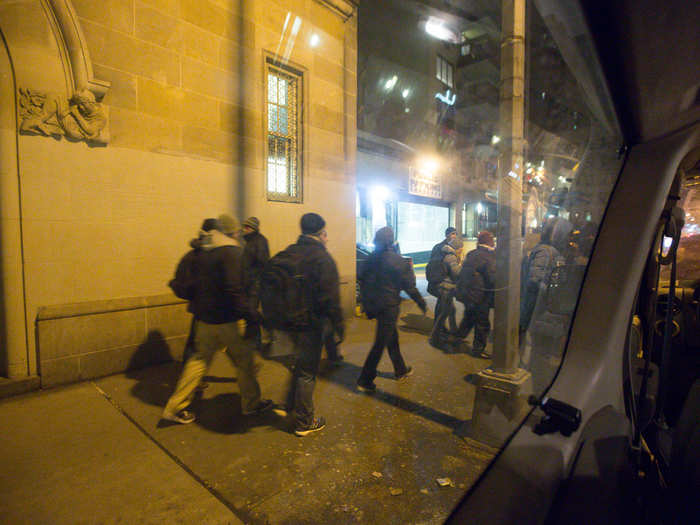 Following a safety briefing on what to expect, some of us got into a van to patrol the train and subway stations, while others left on foot to count homeless residents in their designated zone.