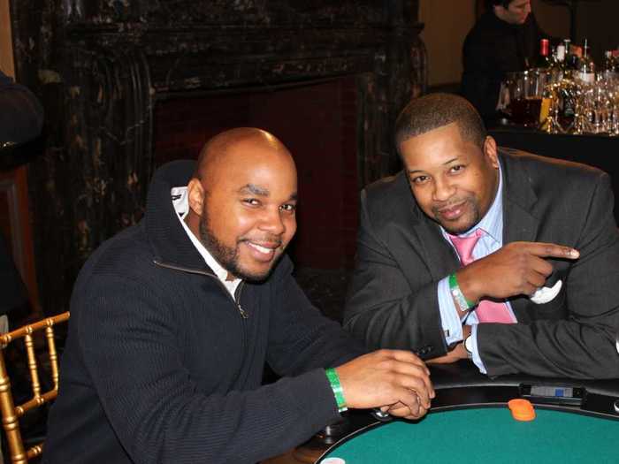 Drexel Hamilton VP/former Air Force jet engine mechanic Arion Williams and Kyle Myers of StoneRidge Investment Partners