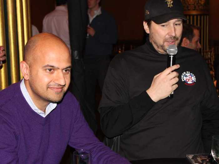 (Left to Right) Omar Saeed, who finished 39th in the World Series of Poker, and pro poker player Phil Hellmuth (a.k.a. the 