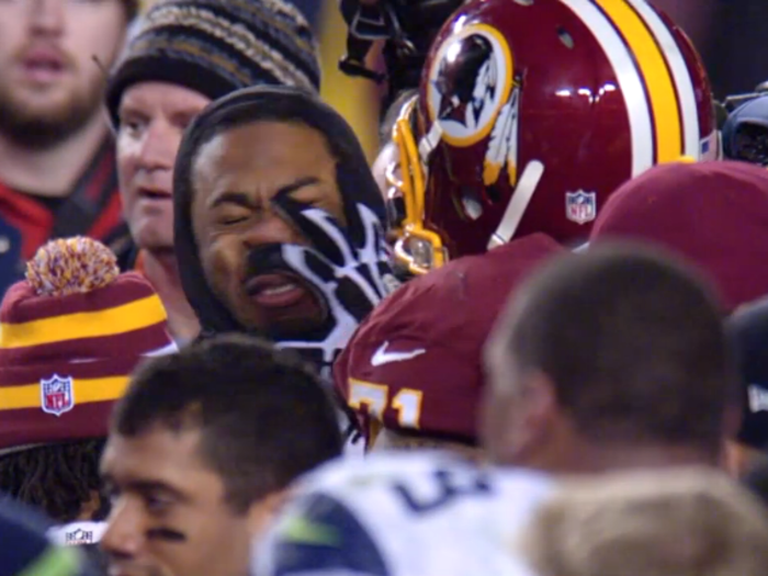 2. "What you gonna do boy?" — to Trent Williams, before getting slapped in the face.