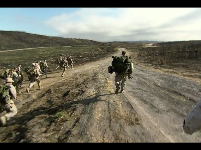 Accuracy and precision are only part of the challenge as both must be accomplished under strain and exhaustion. Students sprint with full gear in between stations, set up, and shoot between ragged breaths.