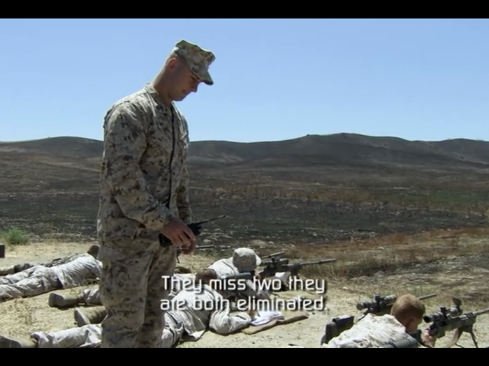 Instructors give as much help as they can, but they are not allowed to "spot" targets for the shooters. Everything must be done by the two-man team.