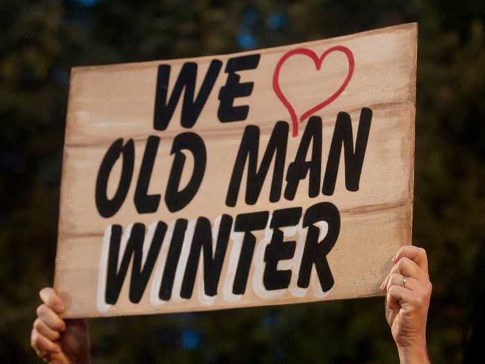 Some held up signs, but like any good sporting event, the people behind yelled to put them down.