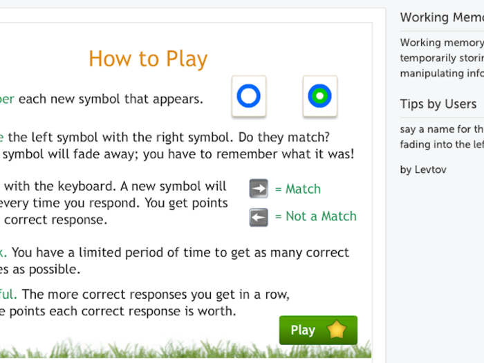 Memory Match is a game designed to boost your working memory. The tutorial for it is below. But can such a specific game help you in your day-to-day life?