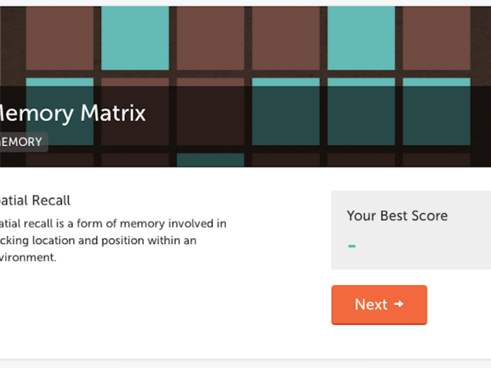 Memory Matrix is another games that focuses on building up your working memory capacity.