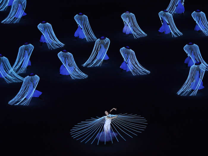 An alternate view of the Swan Lake performance.