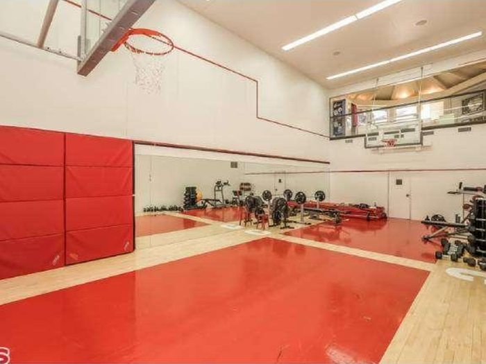 The Bel-Air mansion has an indoor basketball court.