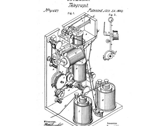 AUTOMATIC TELEGRAPH: In an effort to improve the telegraph, Edison created another, based on his perforated pen, that required no one to tap out the message at the receiving end. This new technology increased words transmitted per minute from 25-40 to as many as 1,000. Edison also eventually produced a "speaking telegraph."