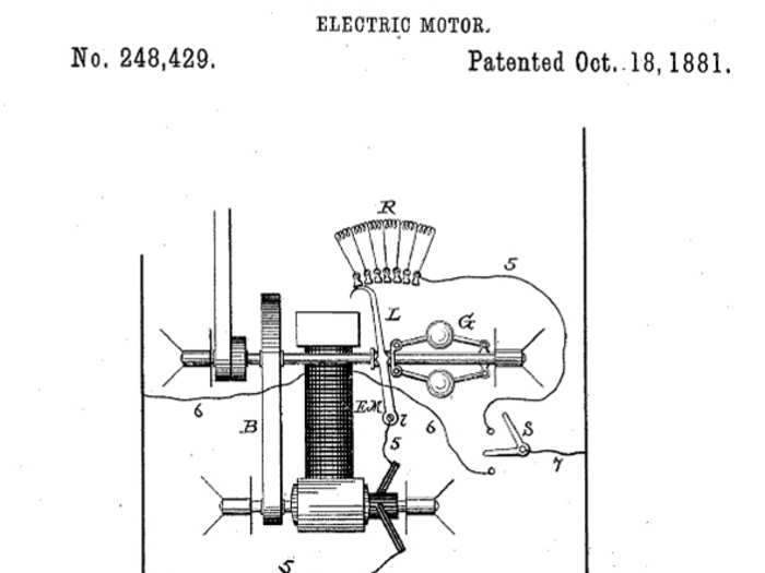 ELECTRIC GENERATOR: Edison designed a motor to help control the supply of electricity between devices, a concept in many of his creations like the lamp.