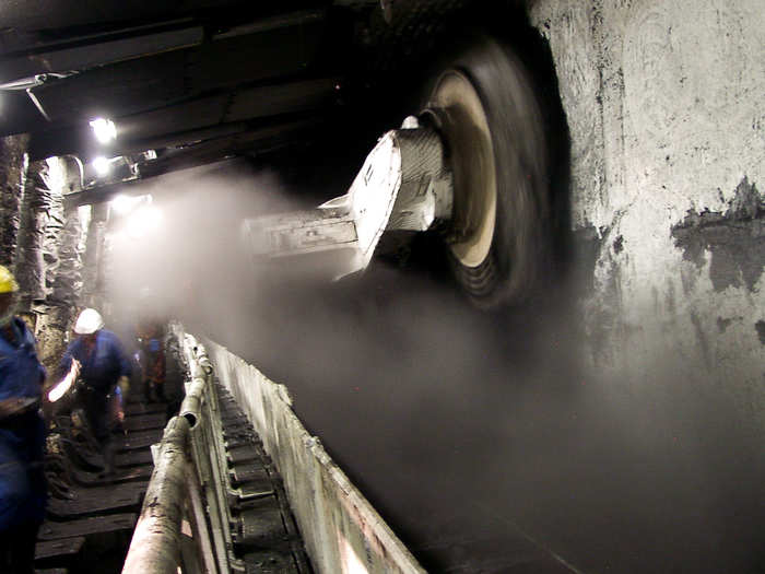 Uncertainty has become a way of life here as traditional underground mining methods like the one pictured here have been on the decline since the 1970s.