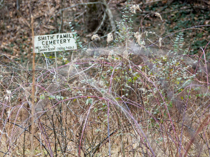 Five homes in Lindytown remain clustered by this cemetery, which is protected from mountaintop mining by at least 1,000 feet. The church and everyone else who lived here is gone, following the 2008 buyout of local families.