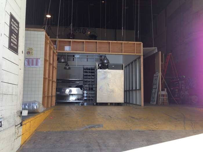 This is the cafeteria set on "Glee." All food used in shots is fake.