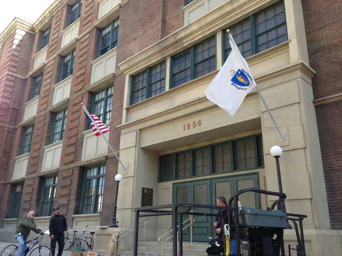 This police station is currently used in "Rizzoli and Isles," but in the past was featured on "The Addams Family."