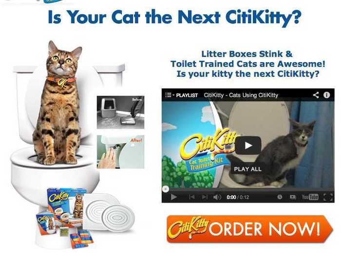 CitiKitty helps potty train your cat to use the toilet. Seriously.