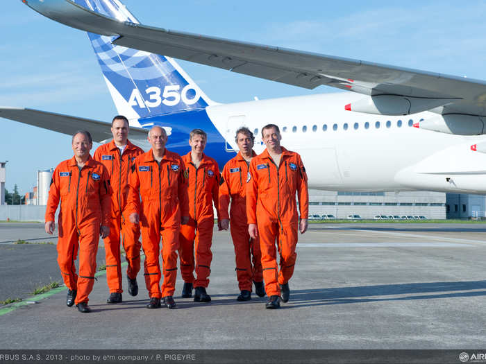 Two pilots and four test engineers were onboard.