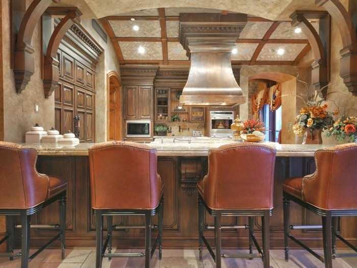 It also has bar seating, making it perfect for entertaining.