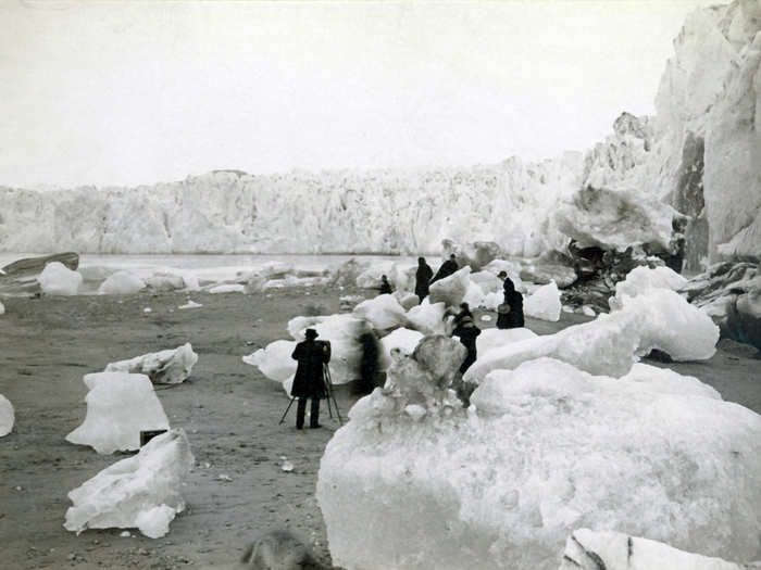 MUIR GLACIER BEFORE: A late-19th century photograph of Alaska