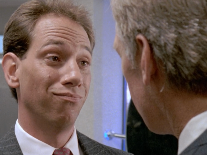 THEN: Miguel Ferrer played hot-shot executive Bob Morton who helped bring RoboCop to life.