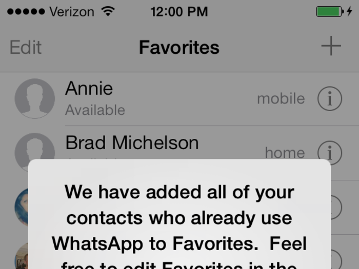 Contacts will be added from Facebook too.