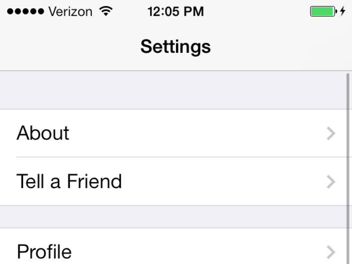 Settings controls everything on the app.