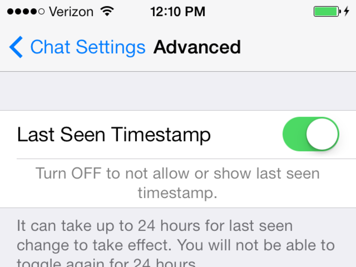 Add timestamps for every message in the advanced section.