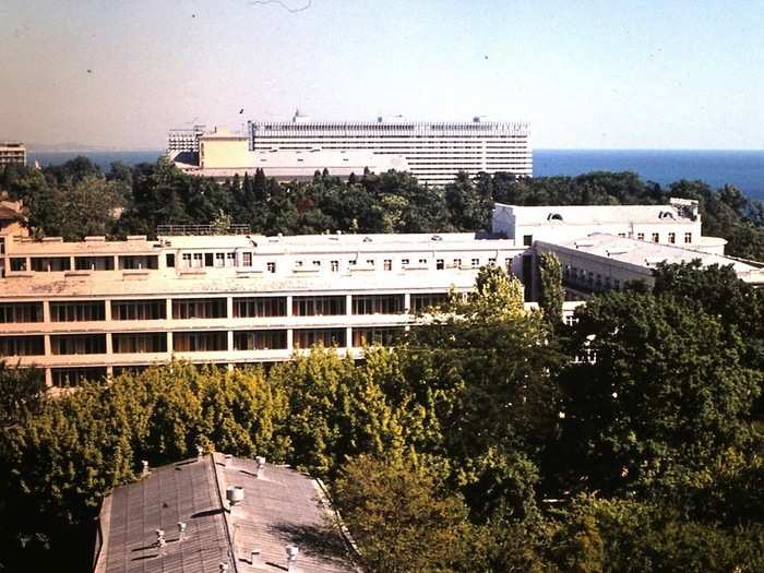 He could catch a glimpse of the Black Sea from the hotel room.