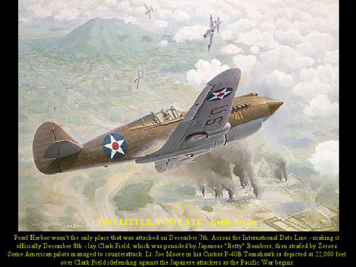 The U.S. was caught so off-guard by the attack on Pearl Harbor that few pilots made it into the air:  Lt. Joe Moore was one of them.