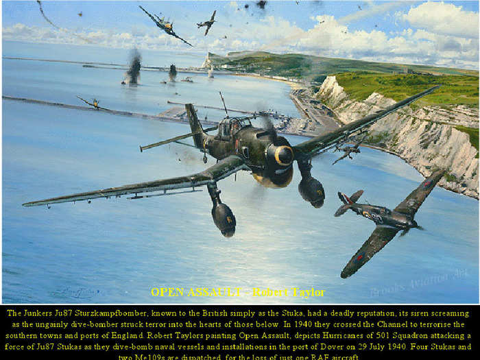 Engineers equipped the Ju-87 "Stuka" dive bomber with a "Jericho-trumpet" — a siren that blared a high pitched wail during dives, unnerving the enemy.