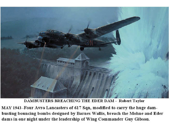 Today, the tactics of WWII would be considered barbaric; here, Allied forces are depicted bombing a dam to flood out downstream targets.