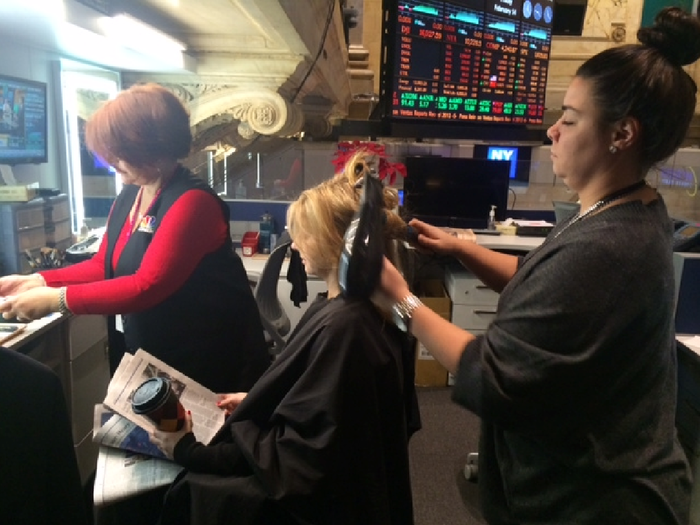 Where the magic happens...CNBC has a great setup at the NYSE, overlooking the floor where the talented Pat and Merita help me look alive, while I catch up on the morning papers.