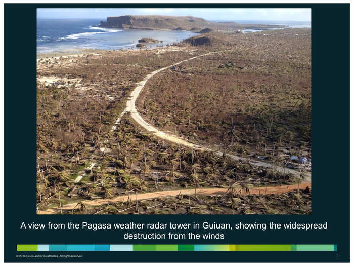 In the rural areas, the destruction was just as bad. The high winds wiped out everything.