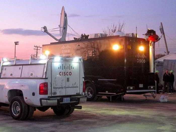 During Hurricane Sandy, Cisco Deployed 6 NERV trucks and other utility trucks around New York and other affected areas.