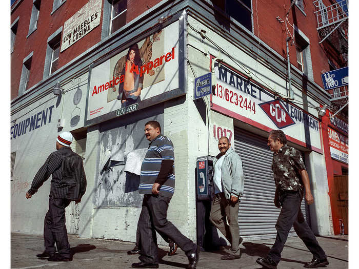 Some pictures require a long, quiet wait to help them bubble into fruition, and so, grudgingly I do settle into place when necessary. On my knees, in the middle of the street, I waited fifteen or twenty minutes to let this scene play out in front of me.