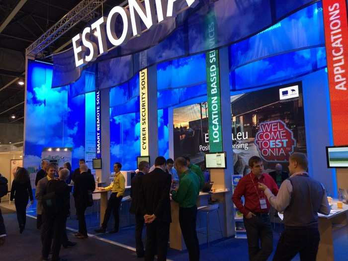 Now we enter hall 8.1, app world. Hello Estonia!