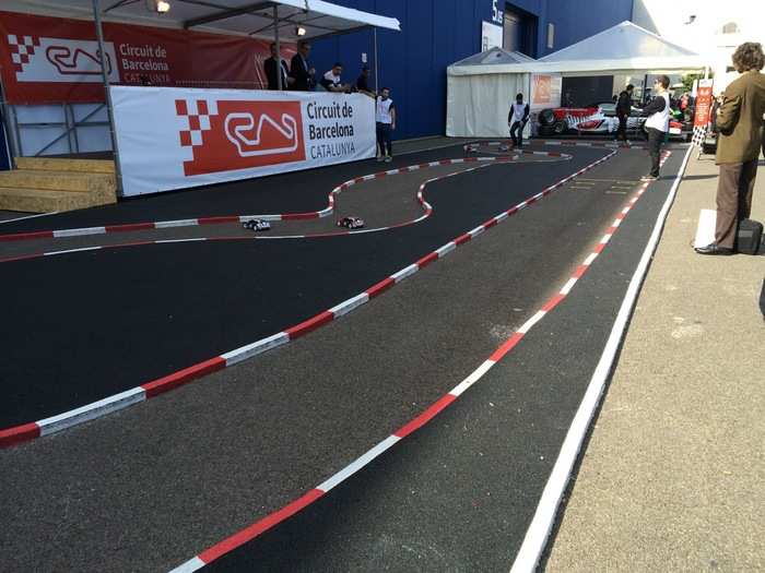 There was also this remote control car racing track.