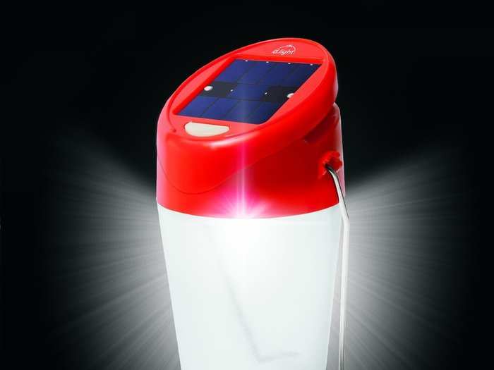 A solar-powered lantern