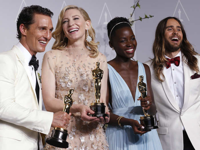 Here are the four big winners from the night: Matthew McConaughey (Best Actor), Cate Blanchett (Best Actress), Lupita Nyong