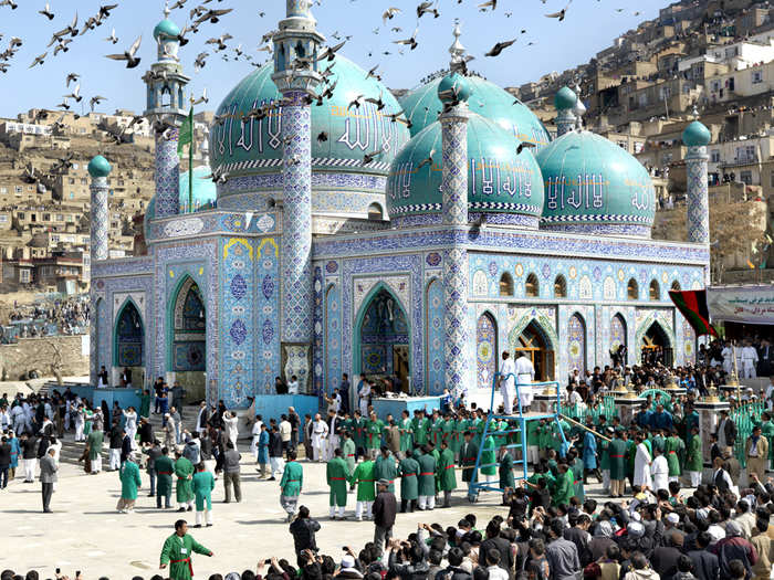 For many, the Blue Mosque in Mazar-i-Sharif, a city north of Kabul, is their favorite place in the country.