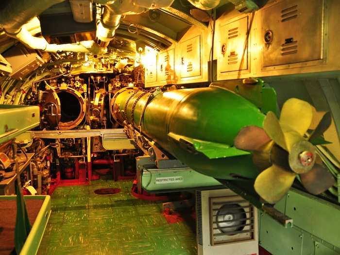 Not all submarines come with enough beds. To make up for this, temporary bunks are sometimes housed in the torpedo room. Generally, sailors have 15 square feet for themselves and all their possessions.