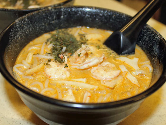 Laksa is another signature Singaporean dish. The Katong Laksa is a Peranakan (a Singaporean ethnic group) fish soup that