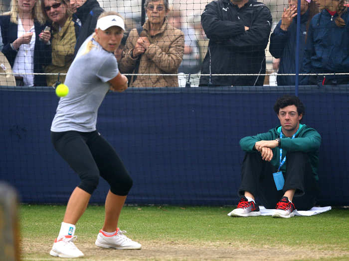 He makes trips all over the world to watch her play.