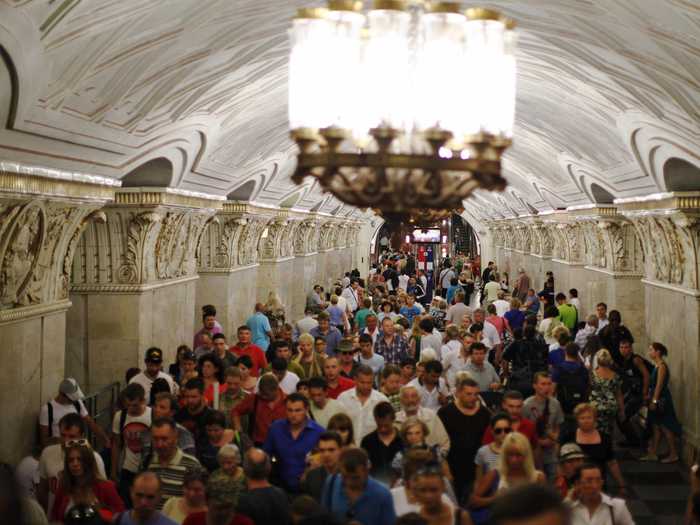 9 million commuters are said to ride the Moscow Metro everyday, that