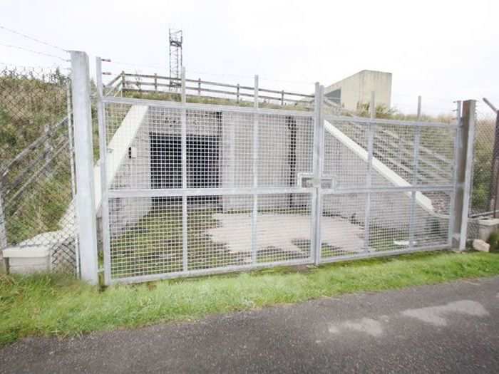 It is surrounded by a security fence in Cultybraggan Camp, which was originally built to keep Nazis during World War II.