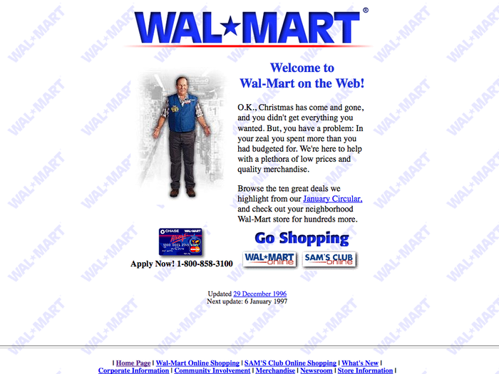 Walmart: Dec. 31, 1996