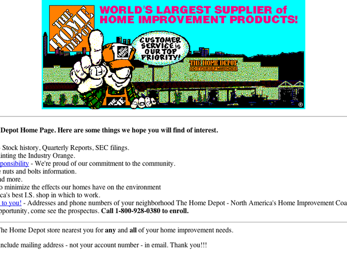 Home Depot: Nov. 5, 1996