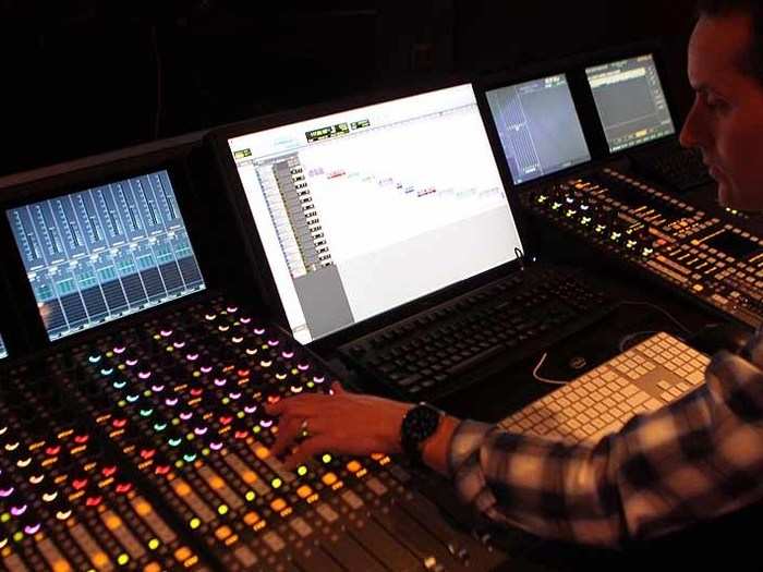 The centerpiece of this mixing room is the Euphonix System 5 board.