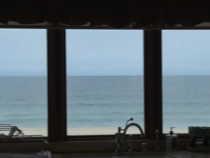 There are also ocean views from the kitchen sink.