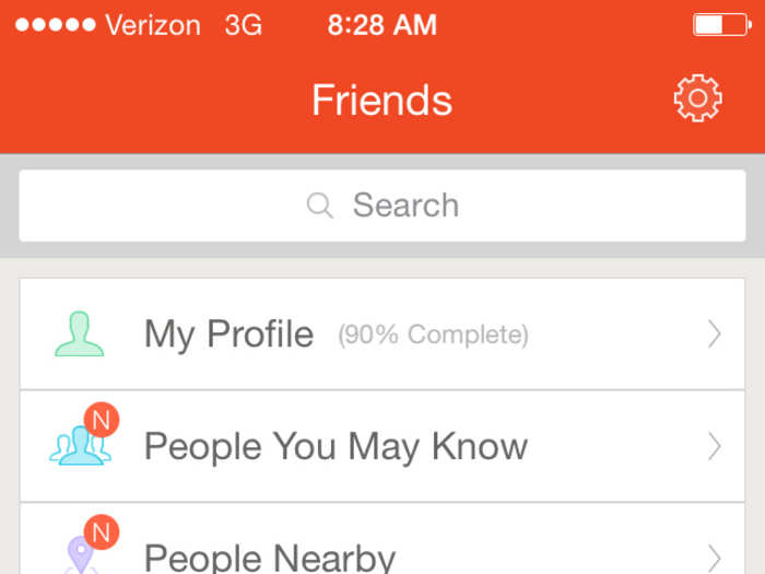 Tap the second option at the bottom titled "Friends." This part of Tango will let you find other people to talk with.