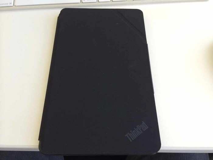 The cover gives the ThinkPad a very clean, plain look (in a good way!), but it seems like it might collect dust over time.