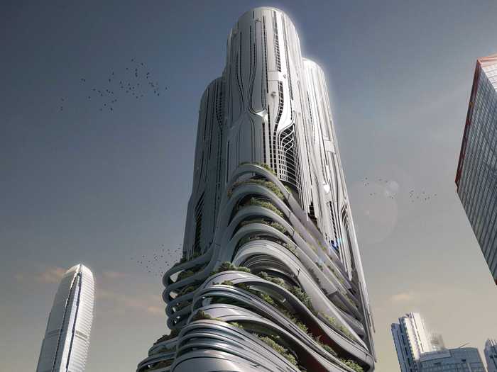 "PieXus," an abstract skyscraper, would be set on Hong Kong